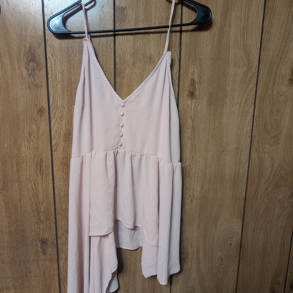 BCBGMaxAzria Pink Asymmetrical Sundress for Wedding Guest